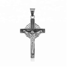 33451 xuping 2018 Dernier design de mode noir pistolet couleur élégante croix de Jésus pendentif